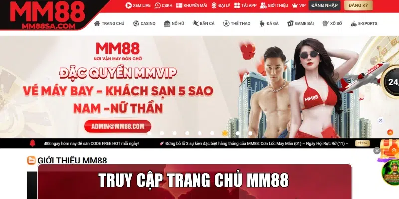 Truy cập trang chủ MM88